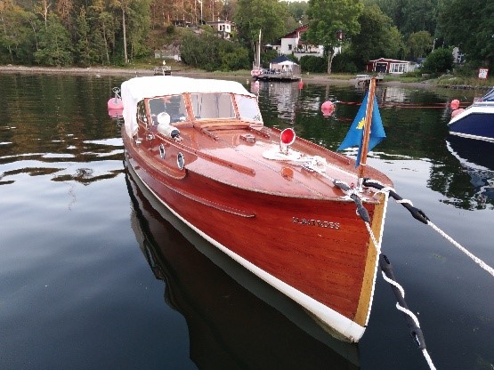 Motorbåten Albatross, Saltsjö-Boo, k-märks av Sjöhistoriska museet