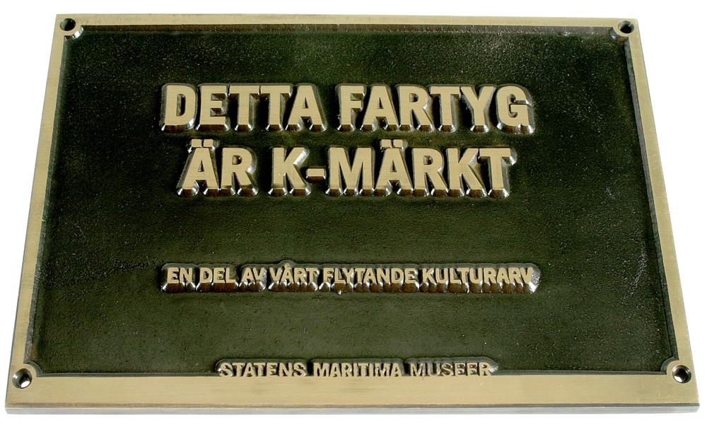 K-märkt fartyg - skylt